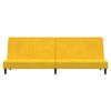vidaXL Canap&eacute;-lit &agrave; 2 places avec repose-pied Jaune Velours