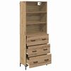 vidaXL Haut Armoire avec tiroir Ch&ecirc;ne artisanal 69,5 x 34 x 180 cm
