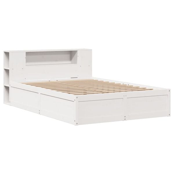 vidaXL Cadre de lit sans matelas blanc 160x200 cm bois de pin massif