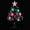 vidaXL Sapin de No&euml;l et flocons de neige LED Noir 64 cm Fibre optique
