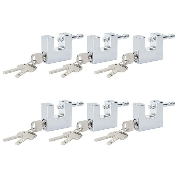 vidaXL Verrou 6 pcs Argent&eacute; 5 x 1,9 x 4,5 cm Fer