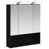 vidaXL Armoire Miroir de Salle de Bain Ch&ecirc;ne noir 60 x 14.5 x 70 cm