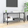 vidaXL Meuble TV Sonoma gris 80x33x41 cm Bois d'ing&eacute;nierie et acier