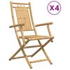 vidaXL Chaises pliantes 4 pi&egrave;ces 53x66x99 cm Bambou
