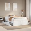 vidaXL Cadre de lit sans matelas avec tiroirs blanc 160x200cm bois pin