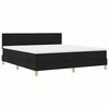 vidaXL Lit &agrave; ressort LED avec bandes LED Noir 180 x 200 cm tissu