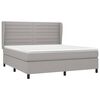 vidaXL Sommier &agrave; lattes de lit avec matelas Gris clair 180x200cm Tissu