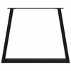 vidaXL Pieds de table à manger en V 3 pièces Noir 70 x (72-73,3) cm Acier