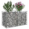 vidaXL Lit sur&eacute;lev&eacute; gabion Argent&eacute; 100 x 50 x 60 cm Acier galvanis&eacute;