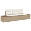 vidaXL Ensemble de canap&eacute; de jardin 3 pc Beige et cr&egrave;me polyrotin