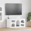 vidaXL Meuble TV Blanc brillant 80 x 35 x 40 cm Bois d'ing&eacute;nierie