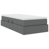 vidaXL Lit avec rangement et matelas Gris fonc&eacute; 90 x 190 cm Polyester
