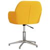 vidaXL Chaise pivotante de bureau Jaune clair Tissu
