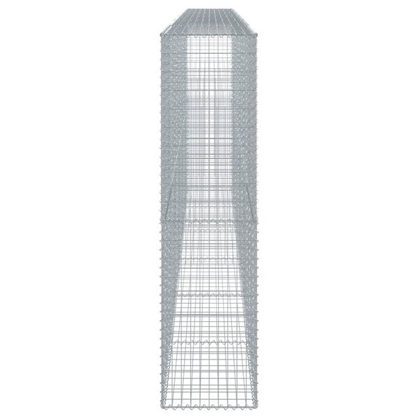 vidaXL Panier gabion avec couvercle 600x50x200 cm fer galvanisé