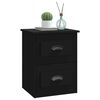 vidaXL Tables de chevet murales 2 pcs noir 41,5x36x53 cm