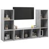 vidaXL | Meuble TV | 3 pcs 37 x 35 x 107.5 cm