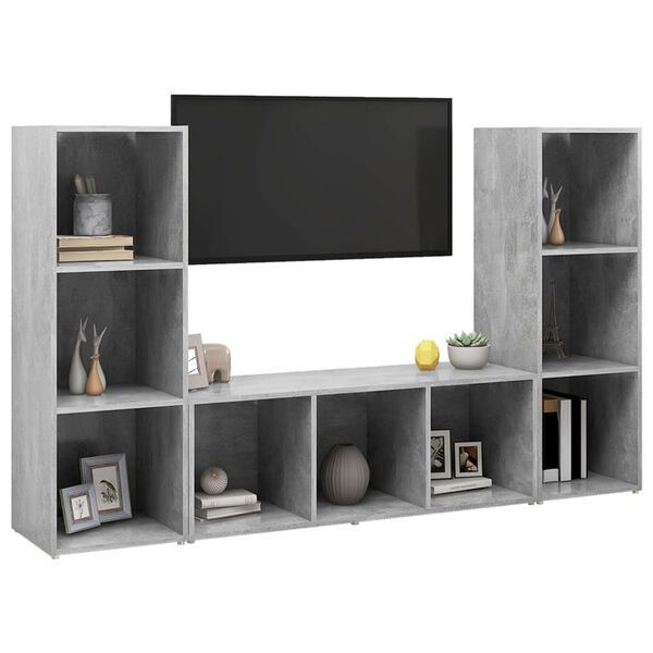 vidaXL | Meuble TV | 3 pcs 37 x 35 x 107.5 cm