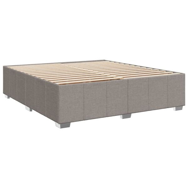 vidaXL Cadre de lit sans matelas taupe 200x200 cm tissu