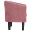 vidaXL Fauteuil rose velours