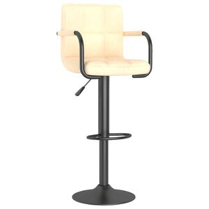 vidaXL Tabouret de bar Cr&egrave;me Velours