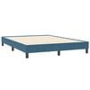 vidaXL Cadre de lit sans matelas bleu foncé 160x210 cm velours