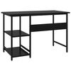 vidaXL Bureau d'ordinateur Noir 105x50x72 cm MDF et m&eacute;tal