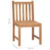 vidaXL Chaises de jardin lot de 6 avec coussins Bois de teck massif