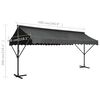vidaXL Auvent sur pied 500 x 300 cm Anthracite