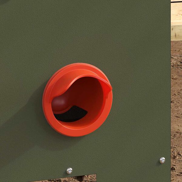 vidaXL Mangeoire pour poules Vert olive 40,5 x 25 x 38 cm