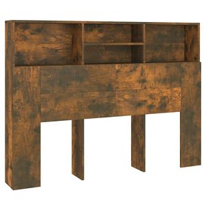 vidaXL Armoire de t&ecirc;te de lit Ch&ecirc;ne fum&eacute; 140x19x103,5 cm