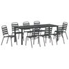 vidaXL Ensemble de salle &agrave; manger pour jardin 9 pc Anthracite