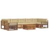 vidaXL Ensemble de canap&eacute;s d'ext&eacute;rieur 8 pcs Naturel et Beige