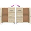 vidaXL Buffet chêne sonoma 69,5x34x90 cm bois d'ingénierie