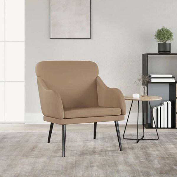 vidaXL Fauteuil Cappuccino 63x76x80 cm Similicuir