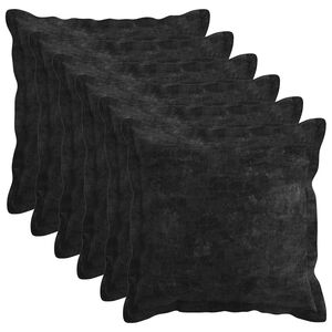 vidaXL Coussin 6 pc HOUTEN Anthracite 50 x 50 cm Tissu Chenille