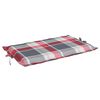 vidaXL Coussin de chaise longue à carreaux rouge 186x58x4 cm