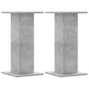 vidaXL Supports de haut-parleurs 2 pcs gris b&eacute;ton bois d'ing&eacute;nierie