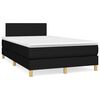 vidaXL Sommier &agrave; lattes de lit avec matelas noir 120x190 cm tissu