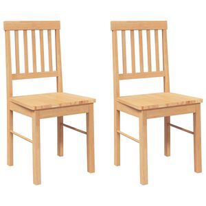 vidaXL Chaises &agrave; manger 2 pcs bois massif caoutchouc
