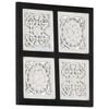 vidaXL D&eacute;cor artistique Noir et Blanc 40 x 40 x 1,5 cm