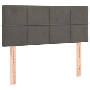 vidaXL T&ecirc;te de lit Gris fonc&eacute; 90x5x78/88 cm Velours