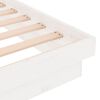 vidaXL Cadre de lit Blanc Bois massif 90x200 cm