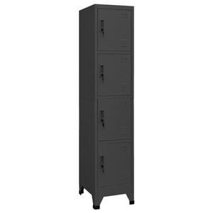 vidaXL Armoire &agrave; casiers Anthracite 38x45x180 cm Acier