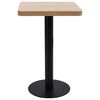 vidaXL Table de bistro marron clair 50x50 cm MDF