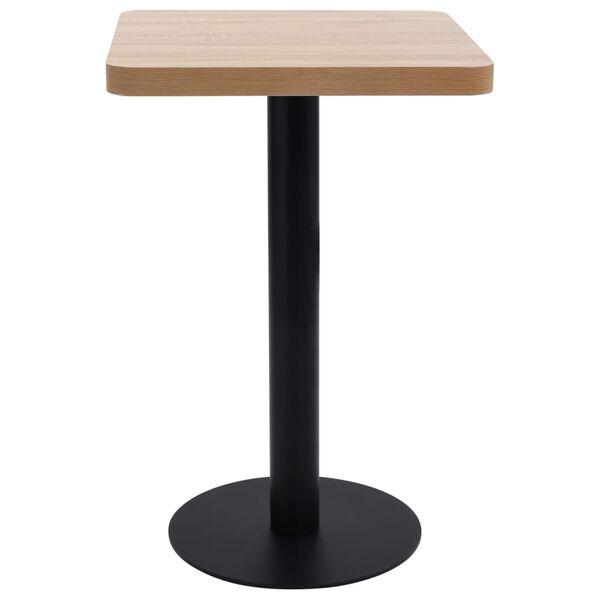 vidaXL Table de bistro marron clair 50x50 cm MDF