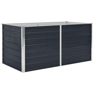 vidaXL Jardini&egrave;re 160 x 80 x 45 cm Acier galvanis&eacute; Anthracite