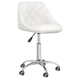 vidaXL Chaise pivotante de bureau Blanc Similicuir