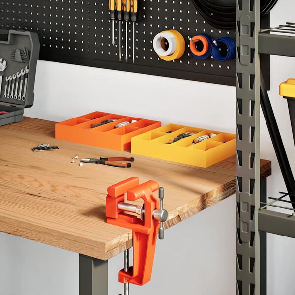 vidaXL Dessus de bureau marron clair bois ch&ecirc;ne massif rectangulaire