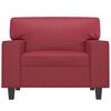 vidaXL Fauteuil Rouge bordeaux 60 cm Similicuir