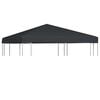 vidaXL Toile sup&eacute;rieure de gazebo 310 g/m&sup2; 3x3 m Gris